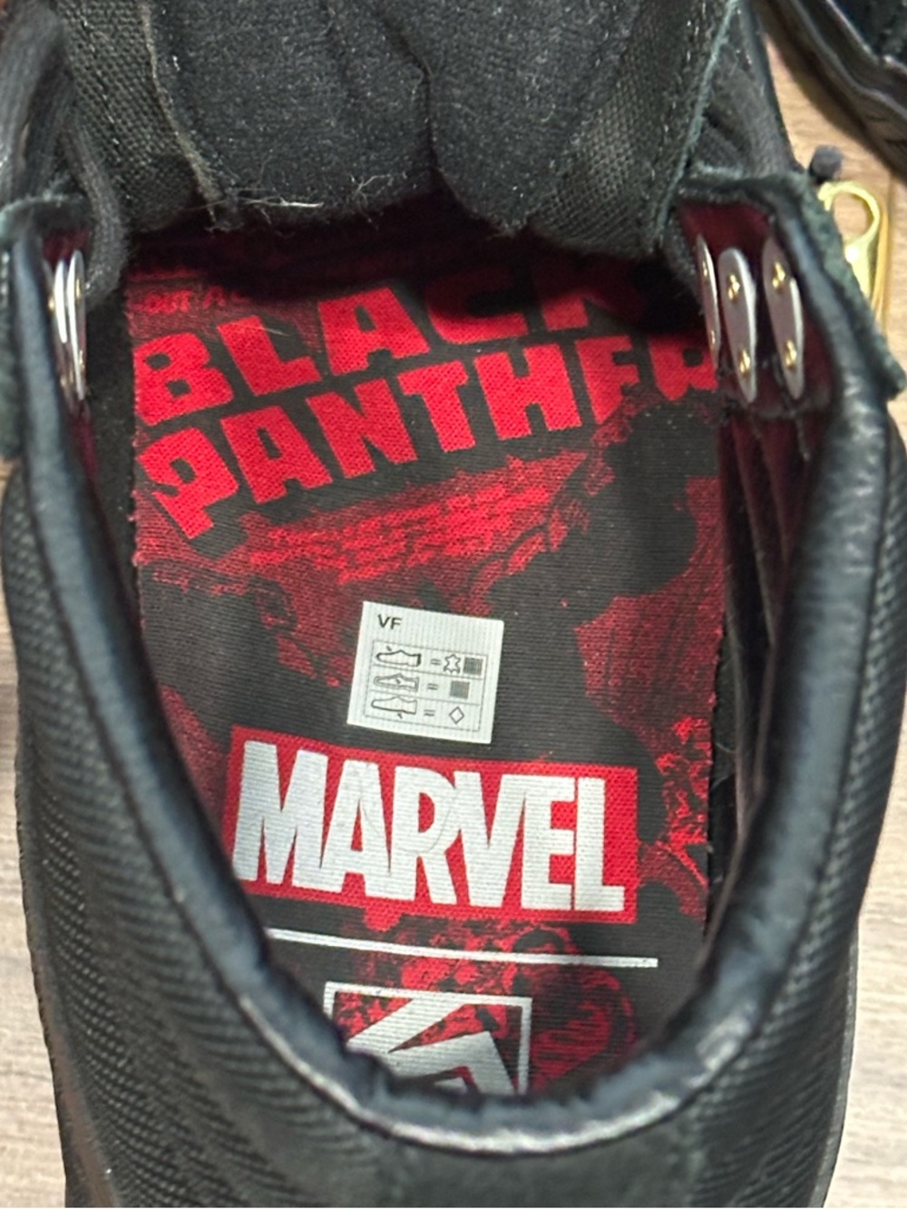 Vans Marvel x SK8-HI Sneaker 'Black Panther’ All Black Colorway Size 11 - Picture 12 of 16